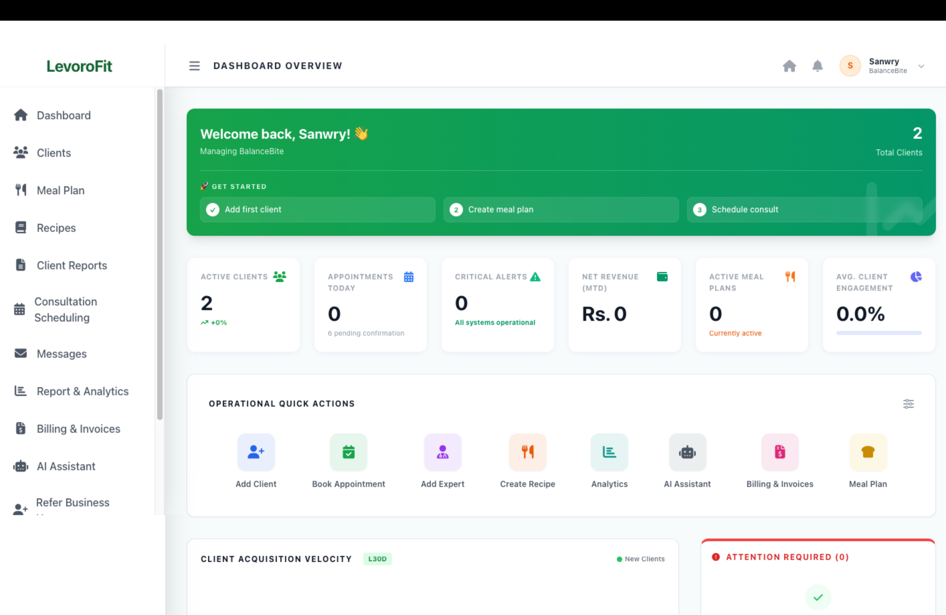 LevoroFit Dashboard